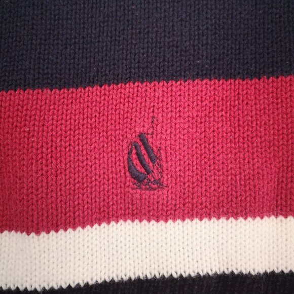 Nautica Men's Size XL Multi Colored Striped Round Neck Loose Fit Sweater - Picture 4 of 8